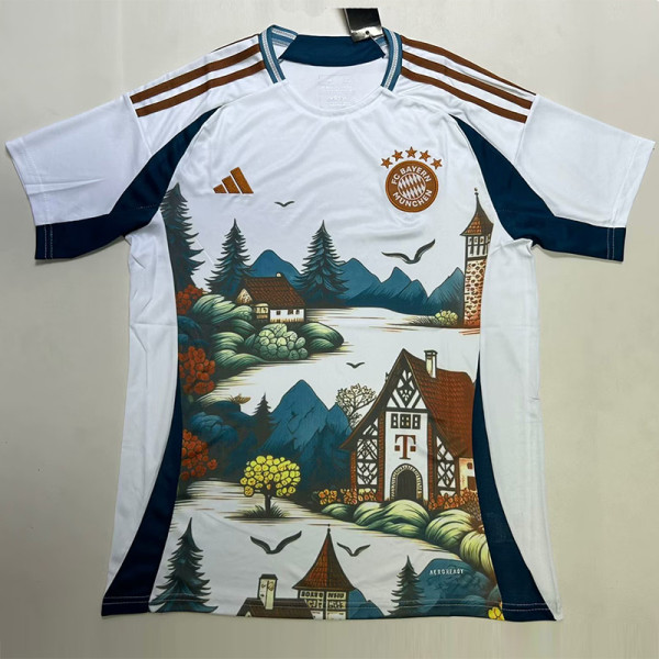 2025-26 Bayern White Blue Special Edition Training shirts