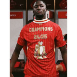 2024-25 LIV Home Print CHAMPIONS 24/25&Gold Trophy Fans Soccer Jersey