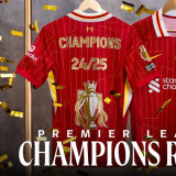 2024-25 LIV Home Print CHAMPIONS 24/25&Gold Trophy Fans Soccer Jersey