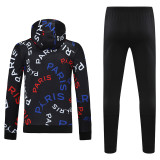 2025-26 PSG Black Hoodie Tracksuit (卫衣套装)
