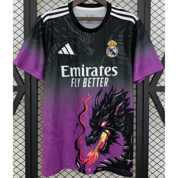 2025-26 RMA Purple Special Edition Fans Training Shirts *火龙