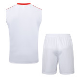 2025-26 Bayern White Tank top and shorts suit #D2536