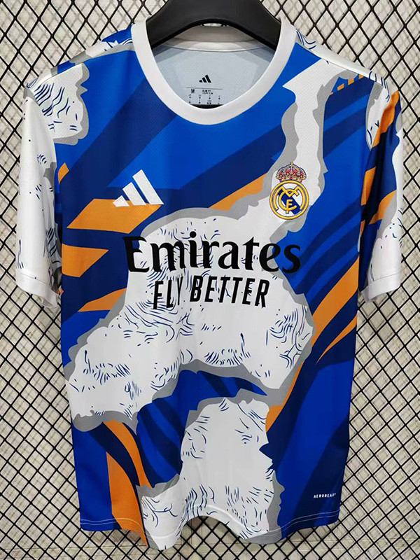 2025-26 RMA Blue Orange Special Edition Fans Training Shirts