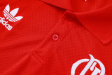 2025-26 Flamengo Red Short shirts and Long trousers Suit #C2517