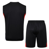 2025-26 Bayern Black Tank top and shorts suit #D2557