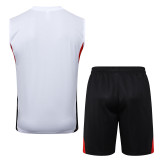 2025-26 Bayern White Tank top and shorts suit #D2558
