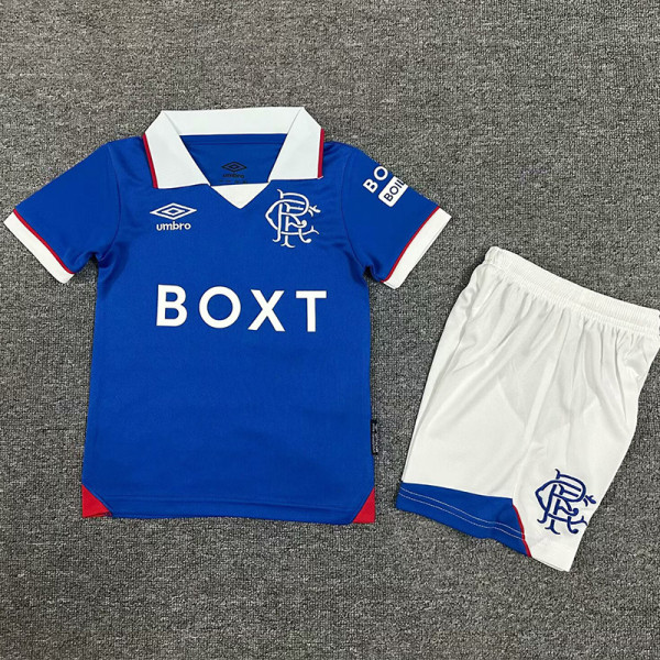 2025-26 Rangers Home Kids Soccer Jersey