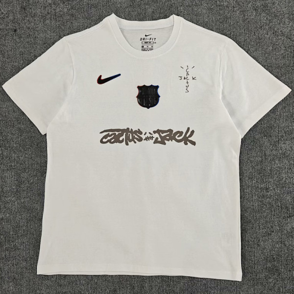 2025-26 BAR White High Quality Casual T-Shirt #圆领黑标