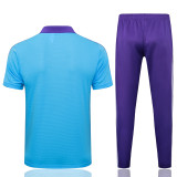 2025-26 RMA Light blue Short shirts and Long trousers Suit #C2520