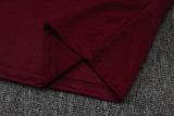 2025-26 Ajax Jujube red Half Pull Tracksuit #B2540(半拉链)