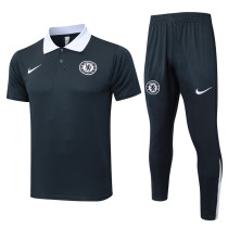 2025-26 CHE Dark gray Short shirts and Long trousers Suit #C2522