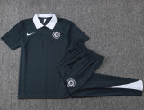 2025-26 CHE Dark gray Short shirts and Long trousers Suit #C2522