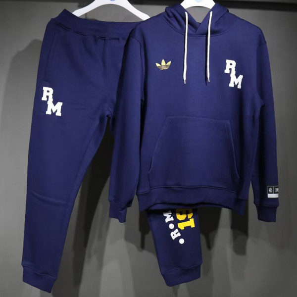 2024-25 RMA Royal blue Hoodie Tracksuit (High Quality)(卫衣套装)