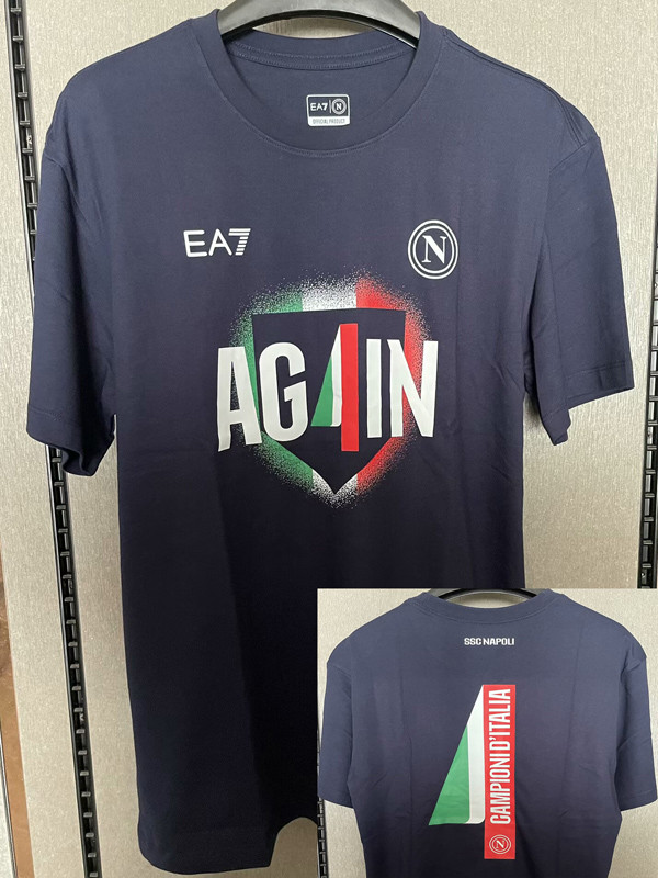 2025-26 Napoli Royal blue 4 Times Champion T-Shirt (宝蓝色)