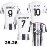 2025-26 JUV Home Long Sleeve Player Version Soccer Jersey (长袖球员)