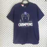 2025 PSG Royal blue CHAMPIONS High Quality Casual T-Shirt 宝蓝大杯白字