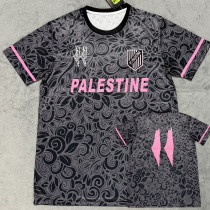 2025-26 Palestina FC Grey Black Training shirts (英文广告)