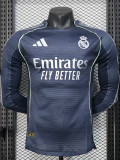 2025-26 RMA Away Long Sleeve Player Version Soccer Jersey (长袖球员)