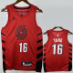 2022-23 TRAIL BLAZERS YANG #16 Red Top Quality Hot Pressing NBA Jersey (Trapeze Edition)飞人版