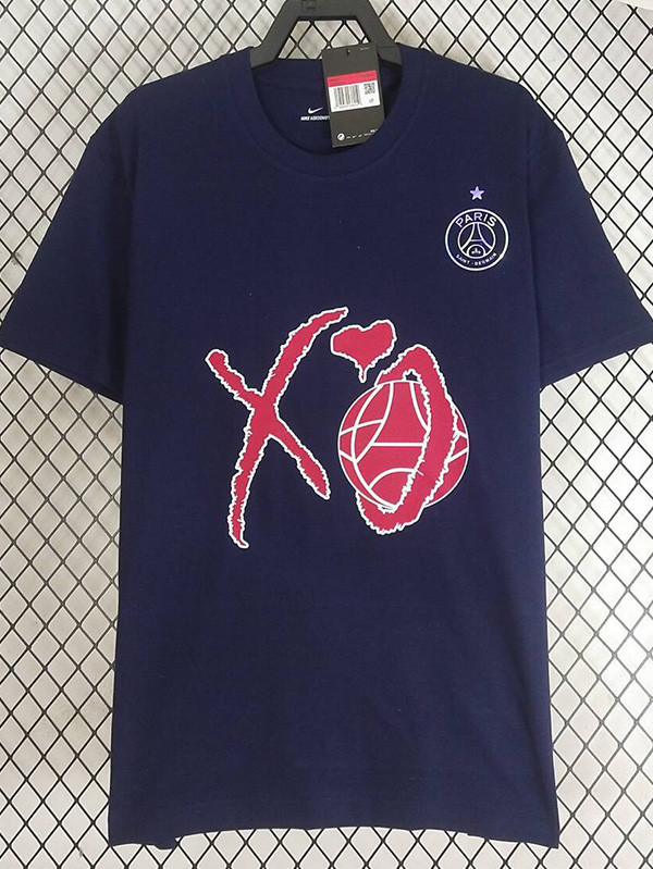 2025 PSG Royal blue XO High Quality Casual T-Shirt 宝蓝