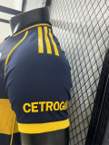 2025-26 Boca Juniors Home Player Version Soccer Jersey (全广告)