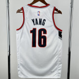 2022-23 Trail Blazers YANG #16 White Top Quality Hot Pressing NBA Jersey