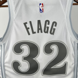 2024-25 Dallas Mavericks FLAGG #32 White City Edition Top Quality Hot Pressing NBA Jersey