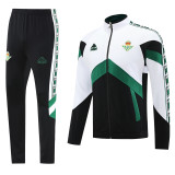 2025-26 Real Betis White Black Jacket Tracksuit #01