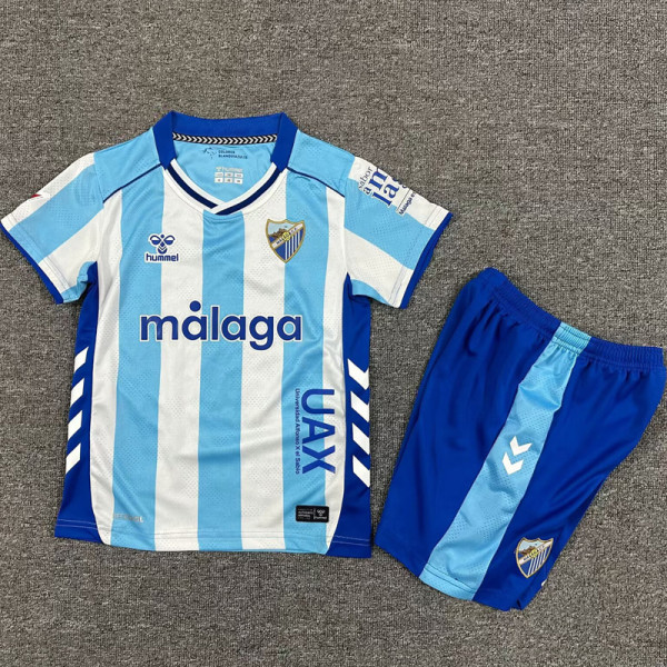 2025-26 Malaga Home Kids Soccer Jersey
