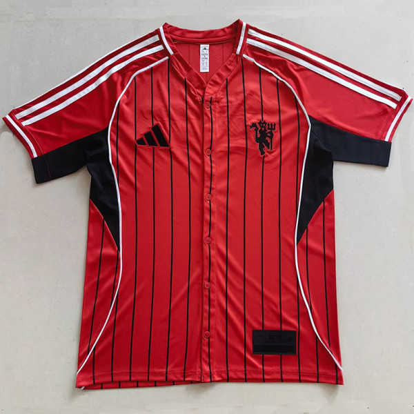 2025-26 Man Utd Red Casual Edition Baseball Jersey