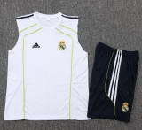 2025-26 RMA White Tank top and shorts suit #D2588