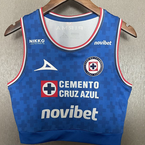2025-26 Cruz Azul Home Women Yoga Vest (女背心)