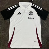 2025-26 Man Utd White Polo Short Sleeve