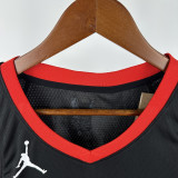 2023-24 Rockets DURANT #7 Black Top Quality Hot Pressing NBA Jersey (Trapeze Edition)飞人版