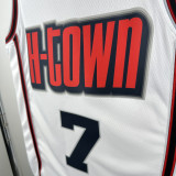 2024-25 ROCKETS DURANT #7 White City Edition Top Quality Hot Pressing NBA Jersey