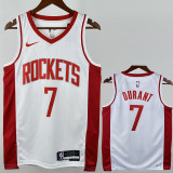 2022-23 ROCKETS DURANT #7 White Top Quality Hot Pressing NBA Jersey