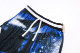 C2506 AJ Blue Casual Short Pants #星空蓝