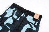 C2501 AJ Black blue Casual Short Pants #破冰斑蓝