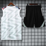 2025-26 RMA White Tank top and shorts suit