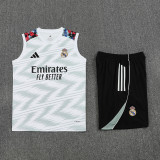 2025-26 RMA White Tank top and shorts suit