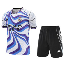 2025-26 RMA White blue Training Short Suit
