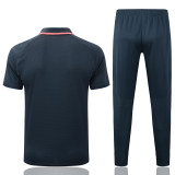 2025-26 Bayern Dark gray Short shirts and Long trousers Suit #C2544