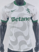 2025-26 Sporting Lisbon White Player Version Soccer Jersey