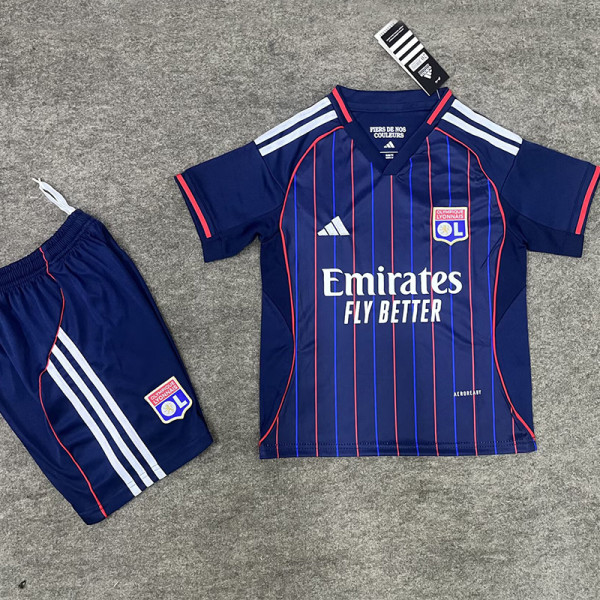 2025-26 Lyon Away Kids Soccer Jersey