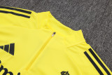 2025-26 RMA Yellow Half Pull Tracksuit #B2559(半拉链)