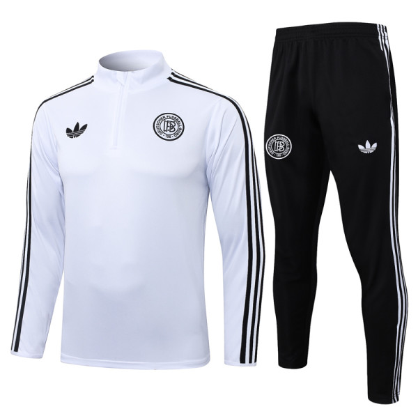 2025-26 Germany White Half Pull Tracksuit #B2560(半拉链)
