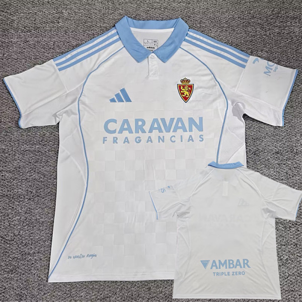 2025-26 Zaragoza Home Fans Soccer Jersey