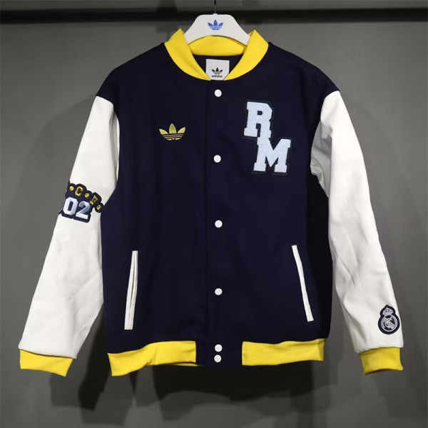 2025-26 RMA Royal Blue Cotton Baseball Jacket