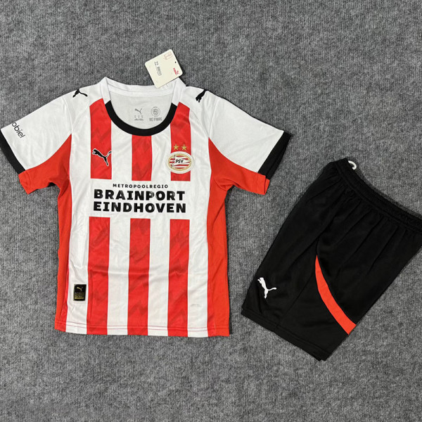 2025-26 PSV Home Kids Soccer Jersey