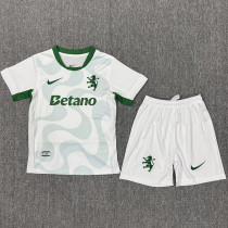 2025-26 Sporting Lisbon White Kids Soccer Jersey
